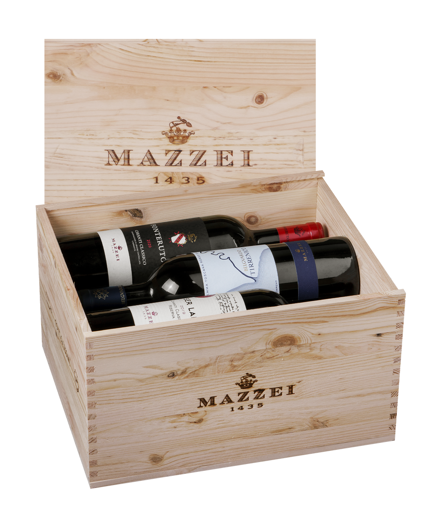 Wooden Box Mazzei - 6 Bottles